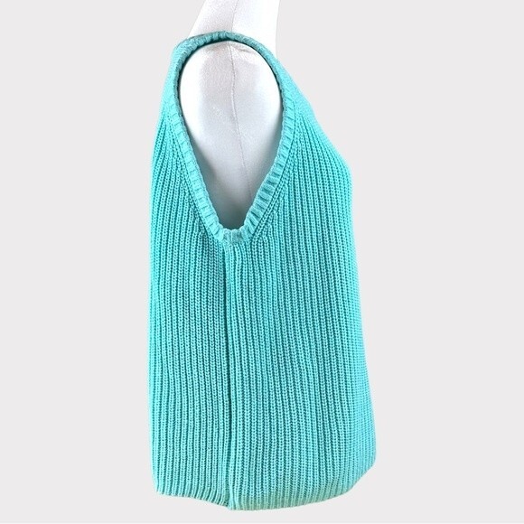 525 America Sleeveless Sweater - beautiful teal color - Size Medium - Picture 5 of 6